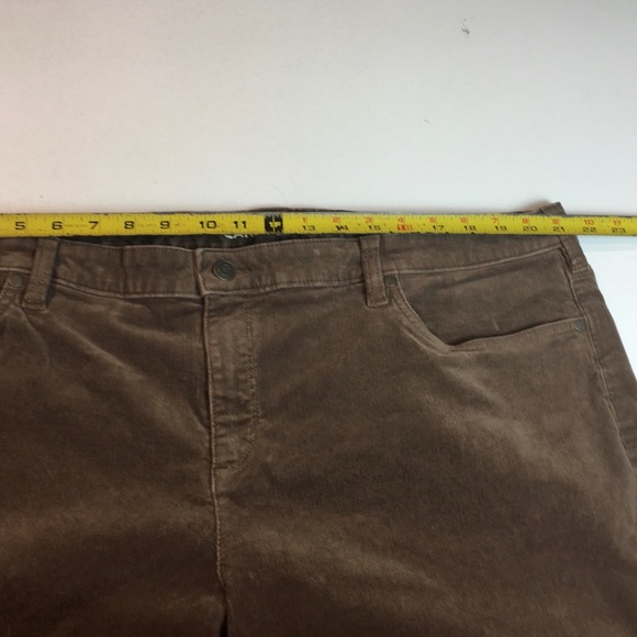 Lands End Womens Pants Corduroy Brown Mid Rise Demi Bootcut Sz 22W - Picture 7 of 12